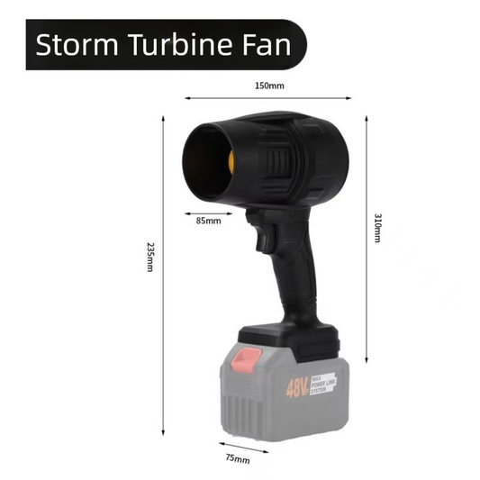 Red Ultra-High Power Cordless Turbine Air Blower With Lithium Battery & Australian Plug Kit - 30,000 RPM High Velocity and Lightweight Operation for Leaf Blowing, Snow Removal & Multi-Use.