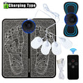 EMS Foot Massager Mat With Neck Patch + 4 Adhesive Pads + Remote Control - Pulse Device for Foot Reflexology, Deep Tissue Massage and Acupressure Stimulation