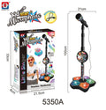 Kids Black Karaoke Microphone & Adjustable Stand Toy - Portable Singing Machine Educational Musical Toy, Connects to Smartphones for MP3 Music Playback.