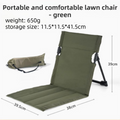 Green Portable Folding Camping Chair with Backrest & Storage-Bag - Ultra-Light Aluminum Alloy Lawn Chair, Beach & Balcony Travel Seating.