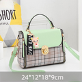Green Large Capacity PU Leather Women's Handbag & Shoulder Bag - Elegant Multi-Pocket Commuter Satchel for 12" Tablets, Umbrellas & Long Wallets