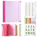 Pink Important Document Organizer Folder with 10 Manila Envelopes and Acid-Free Paper for Home Office Estate Planning and Aussie Travel.