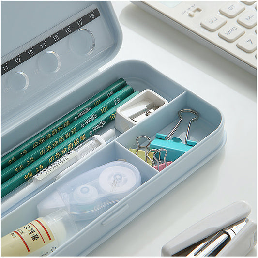 3-Pack White Macaron Color Pencil Case with Multi-Compartment Storage Waterproof PP Stationery Organizer for Australian Students School Essentials
