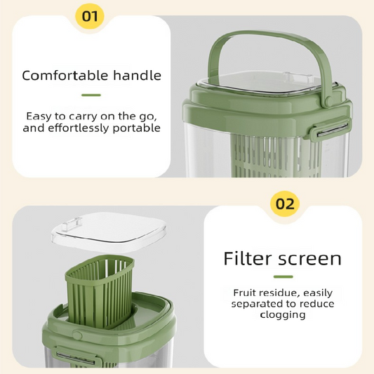 Yellow Refrigerator Beverage Dispenser with Faucet and Plastic Fruit Filter 3.5L Cold Water Jug includes Metal Stand and Drip Tray Portable Drink Solution for Local Home Use.