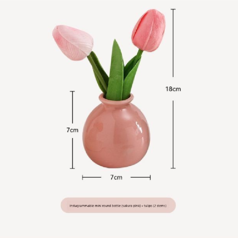 Ceramic Vase with Artificial Flowers Set – Mini Decorative Pot for Home Living Room or Desk Display(White vase with yellow daisies)