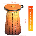 Portable Retractable Stool MAX Gen 8 Telescopic Camping Seat 50cm Tall Extra Wide Heavy Duty for Fishing BBQ & Outdoor Events Flame Gradient.