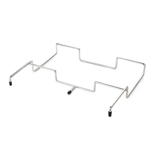 2 PCS Portable Folding Trash Bag Holder Stand Stainless Steel Garbage Bag Rack for Camping Picnic Kitchen and Student Desk Natural Finish.