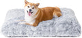 Luxury Long Plush Pet Bed Mat Faux Fur Crate Pad 110x75cm Light Grey XXL Soft Warm Cushion for Giant Dogs