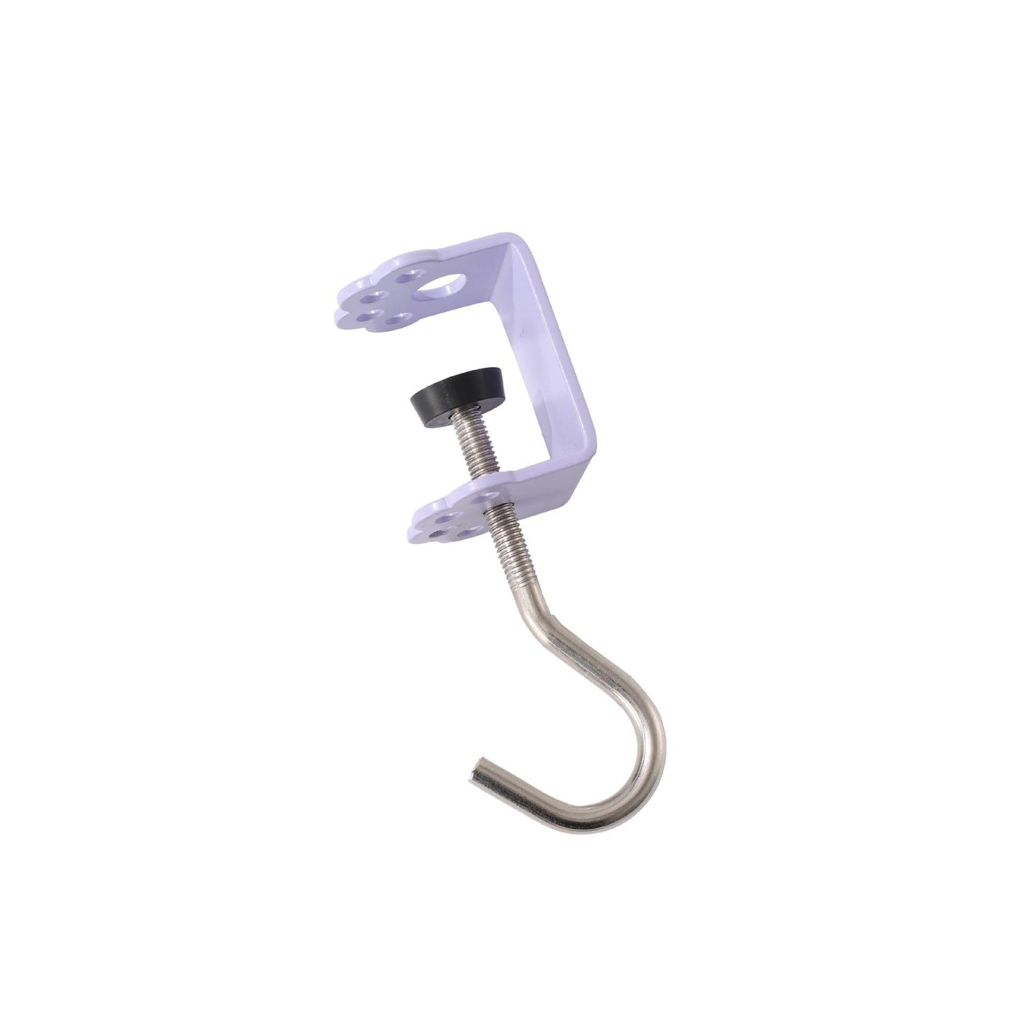 Macaron Paw Table Side Hook 2-Piece Set Adjustable Desk Hanging Clamp No-Drill Portable Bag Hook Light Purple.