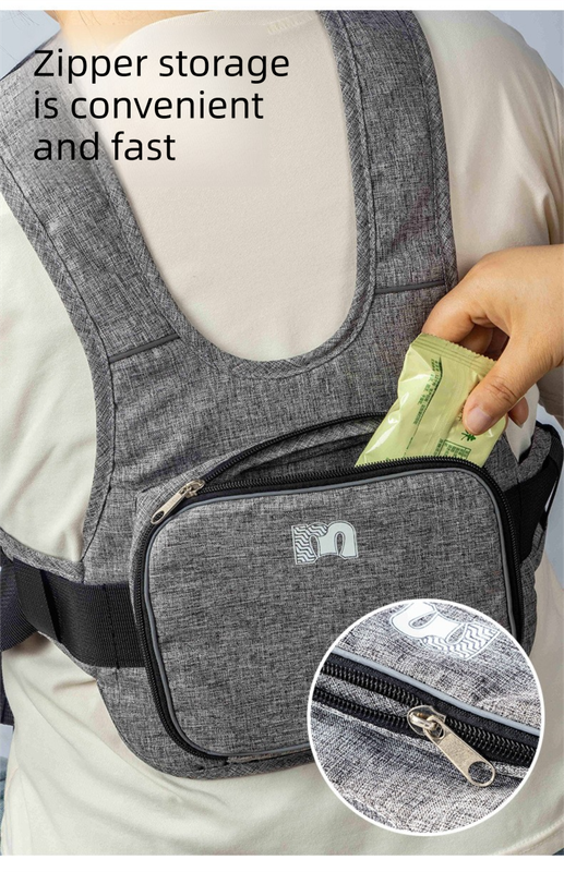 Child Motorcycle Safety Harness Strap Adjustable Passenger Belt with Handles & Storage Pocket Breathable Linen Light Blue for Scooter