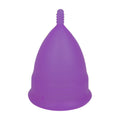 2PCS Reusable Medical Grade Silicone Menstrual Cup(XS Size) & 2PCS Matching Sterilizer Box - Microwave Safe Disinfector Case, Heat Resistant 130°C (Purple Set)