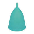 2PCS Reusable Medical Grade Silicone Menstrual Cup(S Size) & 2PCS Matching Sterilizer Box - Microwave Safe Disinfector Case, Heat Resistant 130°C (Blue Set)
