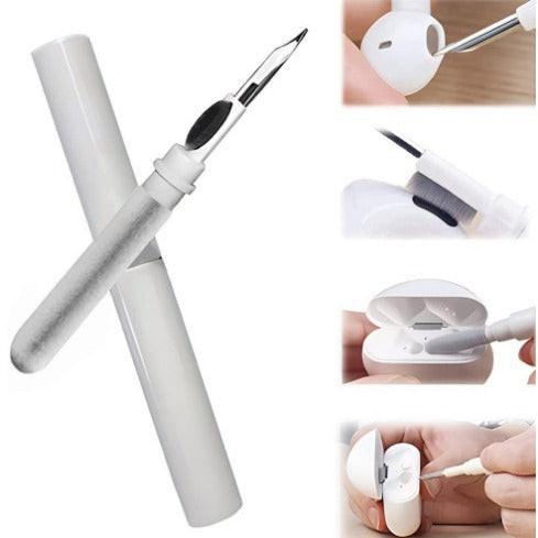 3-in-1 Black Bluetooth Earbuds Cleaning Pen (2-Pack) - Soft Brush & Metal Tip for Deep Crevice Cleaning.
