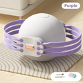 Purple 3-Level Resistance Pelvic Floor & Inner Thigh Trainer - Multi-Function Kegel Exercise Set with 25cm Yoga Ball & 3-Pair Resistance Rope.