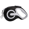 Black 3 Meter Retractable Dog Leash | Ergonomic Anti-Slip Grip | Heavy Duty Nylon Rope for Small to Medium Dogs