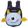Navy Blue Cute Cartoon Monster Pet Backpack | Small Dog Self-Wearing Snack Bag | Adjustable Harness with Leash Attachment and Waste Bag Dispenser