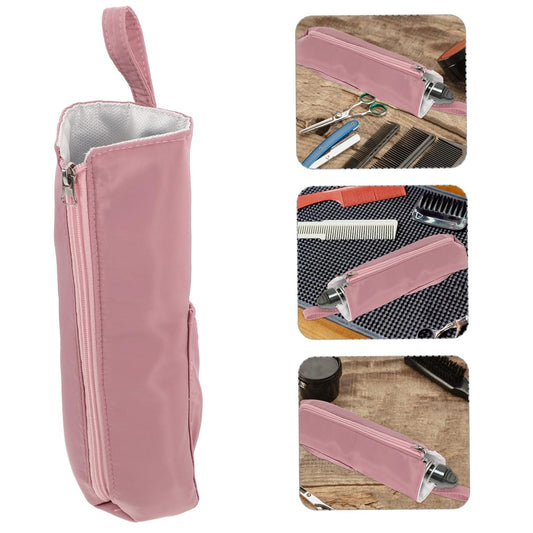 Pink Heat-Resistant Styling Tool Organizer – Compact, Hanging Storage Pouch for Hair Tools