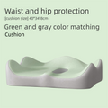 Green and grey two-tone Ergonomic Memory Foam Seat Cushion – Coccyx Relief for Office, Car and Long Sitting