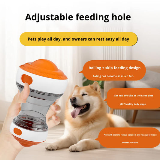 2-Pack orange and blue Interactive Feeder Toy for Dogs and Cats with Slow Feeding Design, Durable ABS Material – Ideal for Mental Stimulation and Healthy Eating Habits