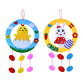 2-Piece Easter Kids Craft Decoration Set â DIY Hanging Ornaments Featuring Bunny and Chick Designs.