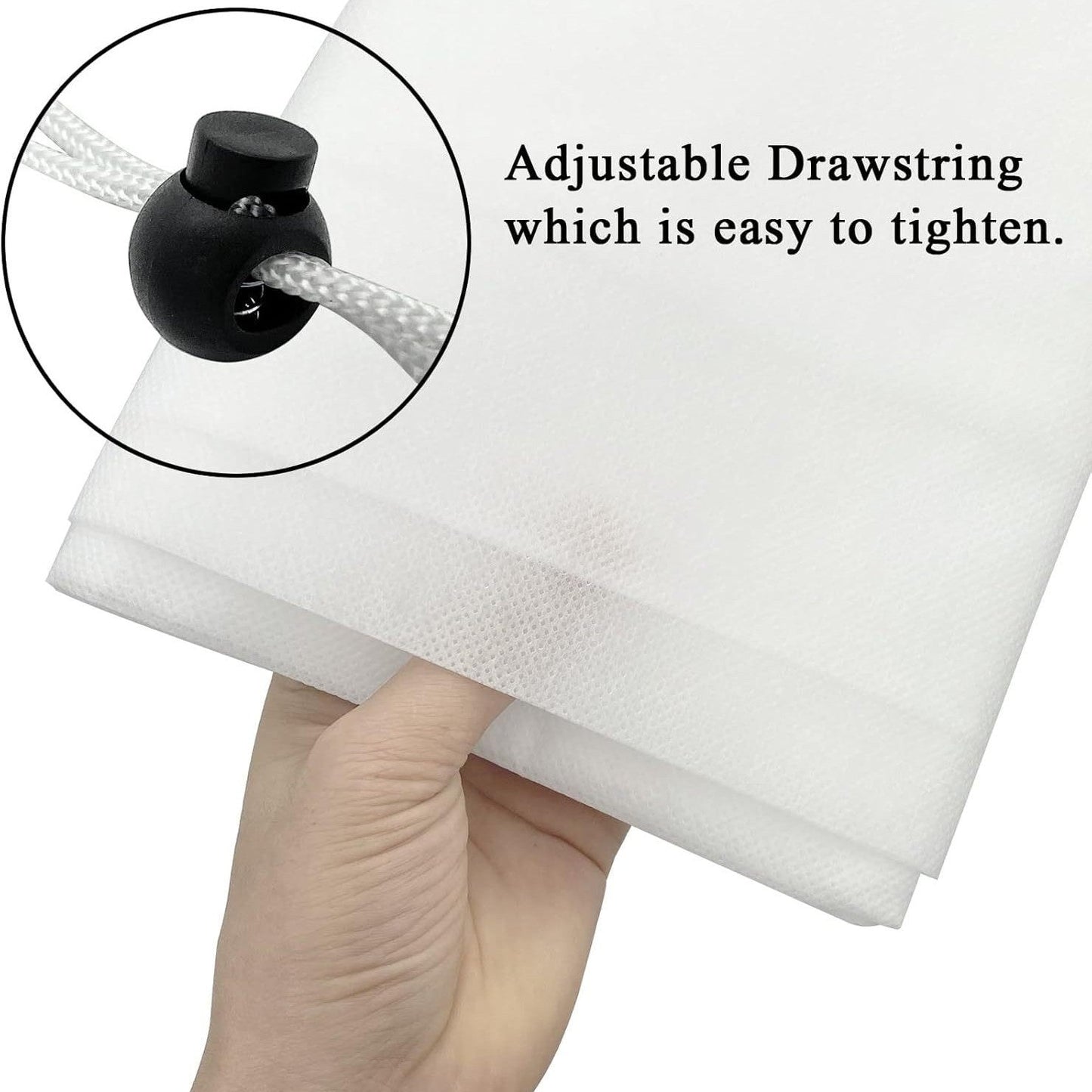 4-Pack Winter Plant Cold Protection Covers with Zipper & Drawstring - Thickened Frost Thermal Blankets and UV Resistant Shrub Jackets (60 x 80 CM)