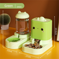 Green Cat & Dog Automatic Feeder & Waterer Set – 2-in-1 Dry & Wet Separation Station with 2200ml Food & 1000ml Water Capacity