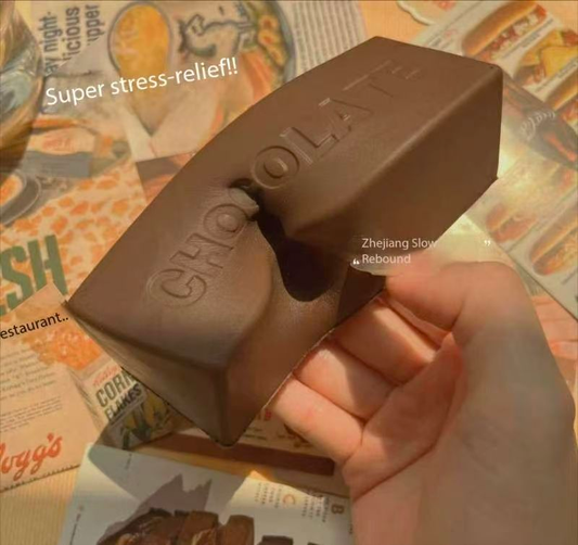 Chocolate Super Wet Soft Milk Bar Squishy Toy, Slow Rising PU Stress Relief Squeeze Stick, Ultra Soft Finger Sucking Decompression Toy, Fidget Sensory Toy for Kids Adults Ages 6+