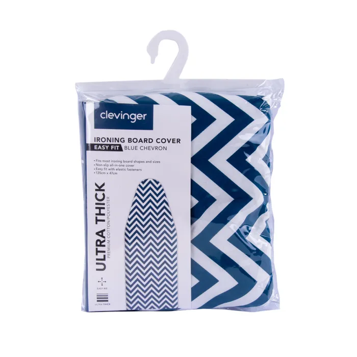 Ironing Board Cover 435x 115cm Blue Chervon.