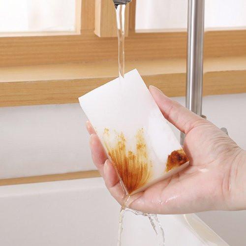 6 Pcs Magic Cleaning Sponge Multifunction Stain Eraser Foam Cleaner Pads.
