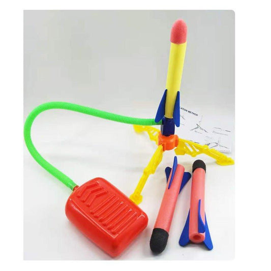 Air Power Foam Rocket Shoot Up Stomp Launcher Kids Outdoor Activities Toys.