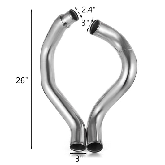 Turbo Intercooler Pipe & Boot Kit Silver for 03-07 Ford 6.0L Powerstroke Diesel.