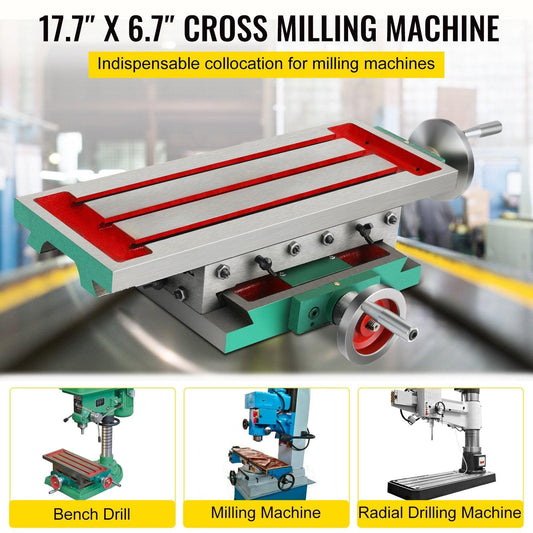 Compound Milling Machine Worktable 450x170mm 2 Axis Cross Slide Drill Vice.