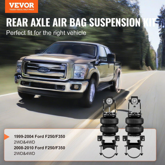 Air Bag Suspension Kit, Air Springs Suspension Bag Kit Compatible with 1999-2004 Ford F250/F350 2WD 4WD, 2008-2010 Ford F250/F350 2WD 4WD, 5000 lbs Loading, 5 to 100 PSI.