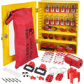 Electrical Lockout Tagout Kit, 59 PCS Safety Lockout Tagout Station With Padlocks, Hasps, Tags, Ties, Plug Lockout, Circuit Breaker Lockouts, Valve Lockouts, Cable Lockout, Lockout Bag, Box.