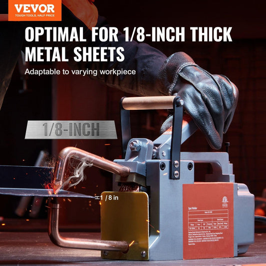 Portable Spot Welder, 1/8-inch Thick Spot Welder Machine with 8KVA Input Capacity, Handheld Welding Tip Gun Metal Sheet Spot Welding Machine for Carbon Steel, Aluminum Sheet.