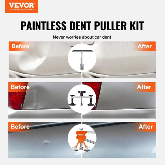 69 PCS Dent Repair Kit, Auto Car Body Paintless Dent Removal Tool Kit, Golden Lifter, Bridge Puller, Slide Hammer Tool Kit for Automobile Body, Washing Machine, Refrigerator.