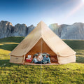 Canvas Bell Tent 3m/9.8ft 4-Season Canvas Tent for Camping with Stove Jack.