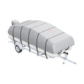 Pontoon Boat Cover 800D Waterproof Trailerable 19-20 ft with Storage Bag.