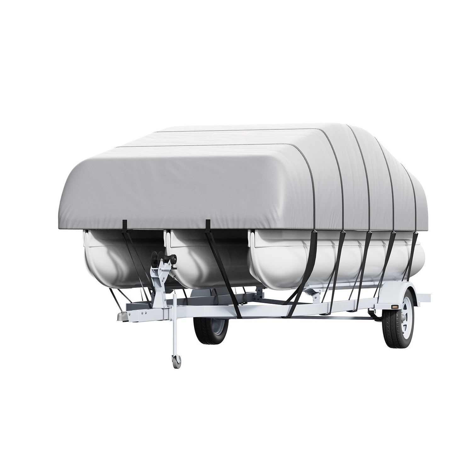 Pontoon Boat Cover 800D Waterproof Trailerable 19-20 ft with Storage Bag.