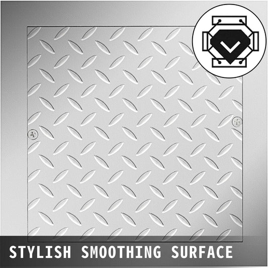 Recessed Manhole Cover 11.8\"x11.8\" Clear Opening, Galvanized Steel Drain Cover Overall Size 14.5\"x14.5\", Sealed Square Manhole Cover and Frame, Steel Man Hole Lid Inspection Access for Boat/.