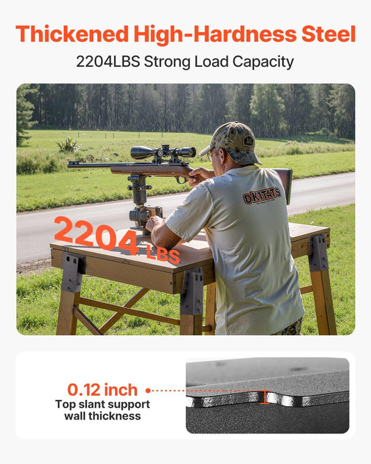 Deer Blind Brackets, Outdoor 3.6x3.6 Platform Bracket, Fit 3.5x3.5 In / 88.9x88.9 mm Lumber, 2204lbs/1000kg Capacity Steel Elevator Brackets for Deer Stand, Hunting Blinds, Shooting Shack, 8 Pcs.