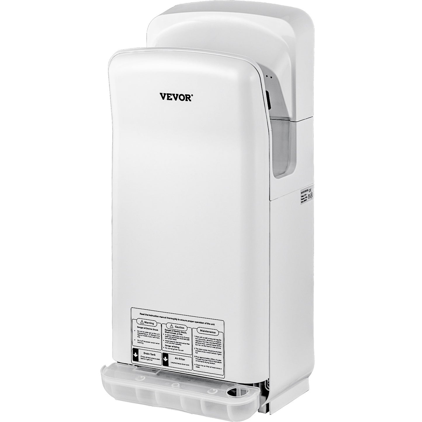 Jet Hand Dryer Blade Hand Dryer Automatic High Speed for Washroom White