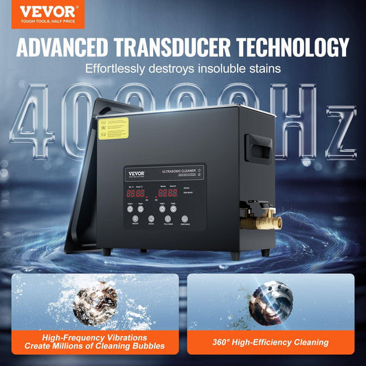 6L Ultra Sonic Cleaner, 180W Digital Ultrasonic Cleaning Machine with Gentle Mode & Upgraded Degassing, 40kHz Industrial Ultrasound Cleaner with Heater & Timer for Retainer, Jewelry, Tools.