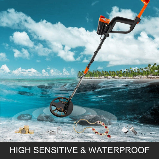 Metal Detector Waterproof Disc Metal detectors Underwater Underground high Accuracy LCD Display Metal Detector for Adults and Children Headphone Automatic Detector (Yellow 3010).