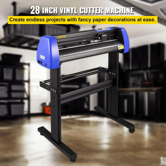 720mm Vinyl Cutter/Plotter Sign Cut Machine Software 20 Blades LCD Black.