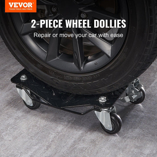 Car Dolly Wheel Tire Dolly 2 PCS Heavy Duty Skate Auto Repair Dolly 3000LB.