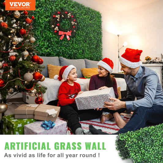 12PCS 10x10 inch Artificial Boxwood Panels, Boxwood Hedge Wall Mat,Artificial Grass Backdrop Wall, Privacy Hedge Screen UV Protected for Outdoor Indoor Garden Fence Backyard.