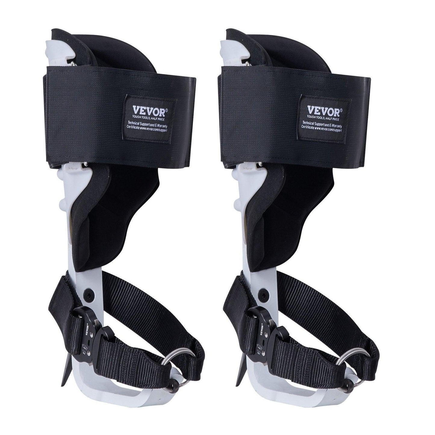 Tree Climbing Spikes, 1 Pair Aluminum Climbing Spurs, 350lbs Load Capacity Tree Climbing Gear with Straps and Spike Protectors, Arborist Equipment for Climbers, Hunting, Fruit Picking, White.