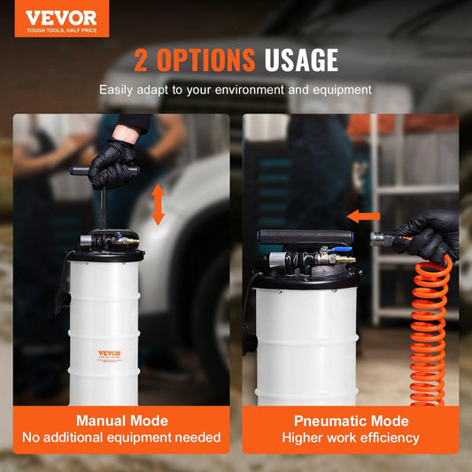 Fluid Extractor, 6.5 Liters Capacity, Pneumatic/Manual Oil Changer Vacuum Fluid Extractor with Dipstick and Liquid Suction Hose, Oil Extractor Change Pump for Automotive Fluids Vacuum Evacuation.