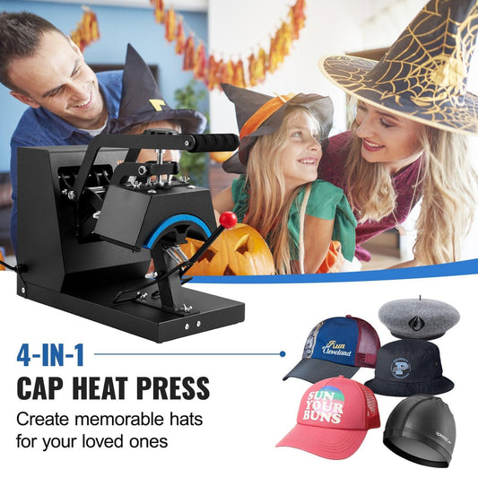 Hat Heat Press Cap Heat Press Machine 4 Heating Pads Sublimation Transfer.